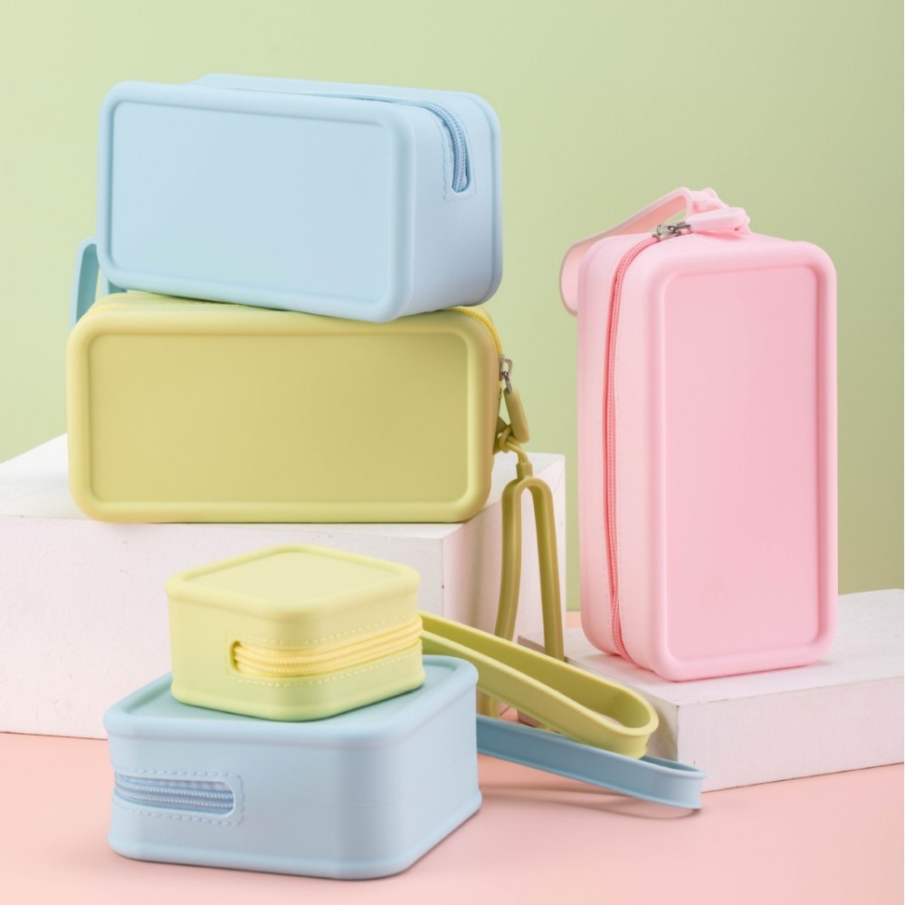 Stationery - Monedero portátil de silicona, impermeable, con
