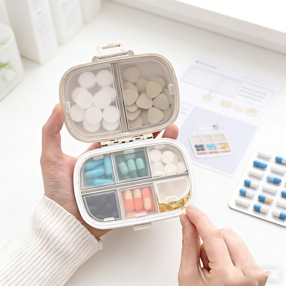 Stationery - Estuche Portátil para Almacenamiento de Medicamentos,