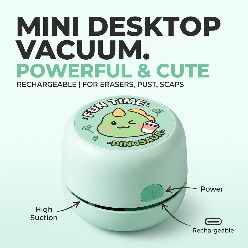 Mini Desktop Vacuum Cleaner For Eraser Dust - Aspiradora de escritorio mini recargable inalámbrica