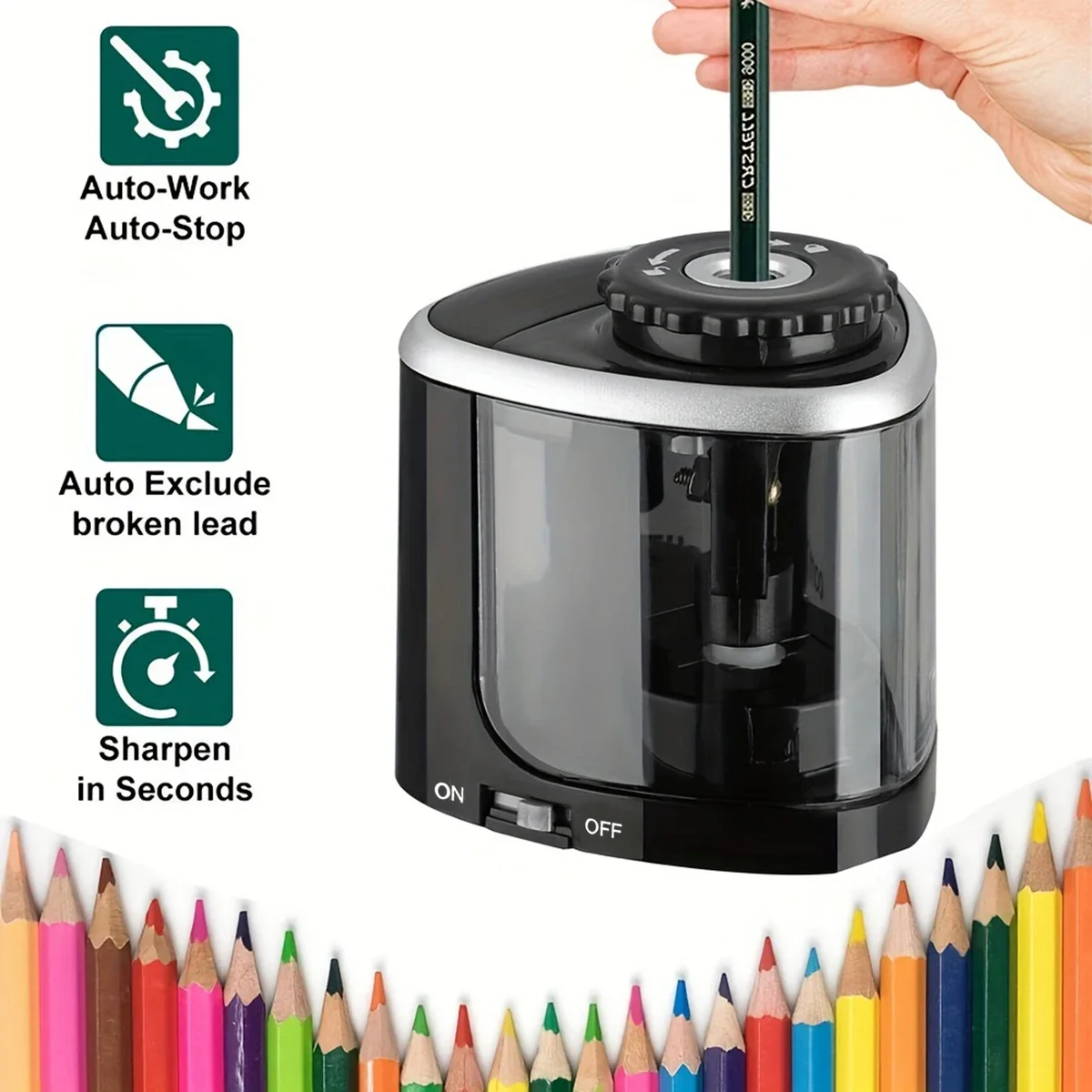 Sacapuntas eléctrico de escrit - Electric Pencil Sharpener Usb reseña y precio