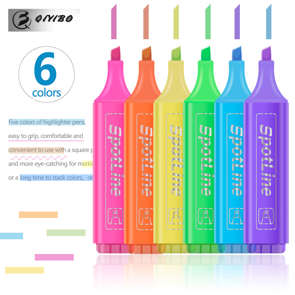 4/6 unids/set Pastel plano de  - Pastel Highlighter Set Double Ended reseña y precio