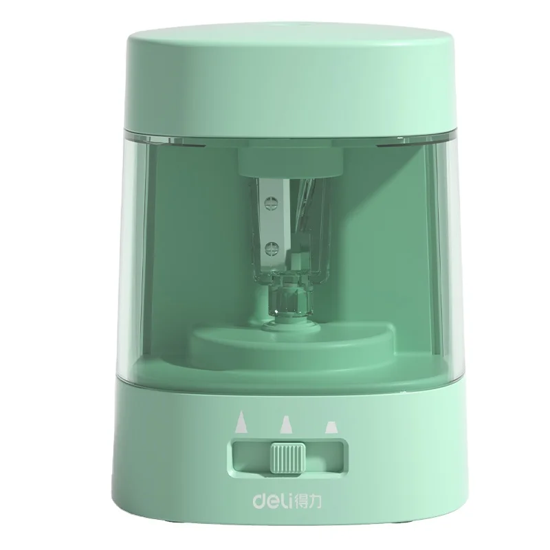 Deli VA3 verde USB batería de  - Electric Pencil Sharpener Usb reseña y precio