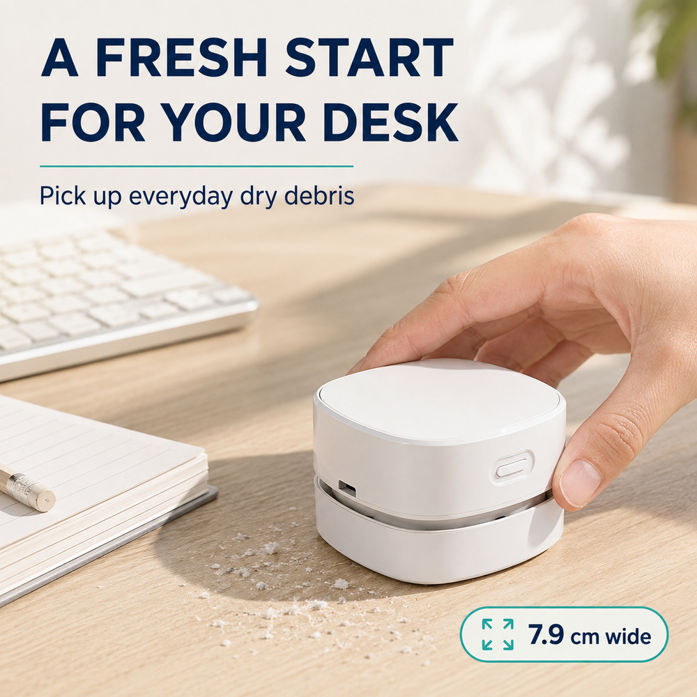 Aspiradora de Escritorio Portá - Mini Desktop Vacuum Cleaner For Eraser Dust reseña y precio