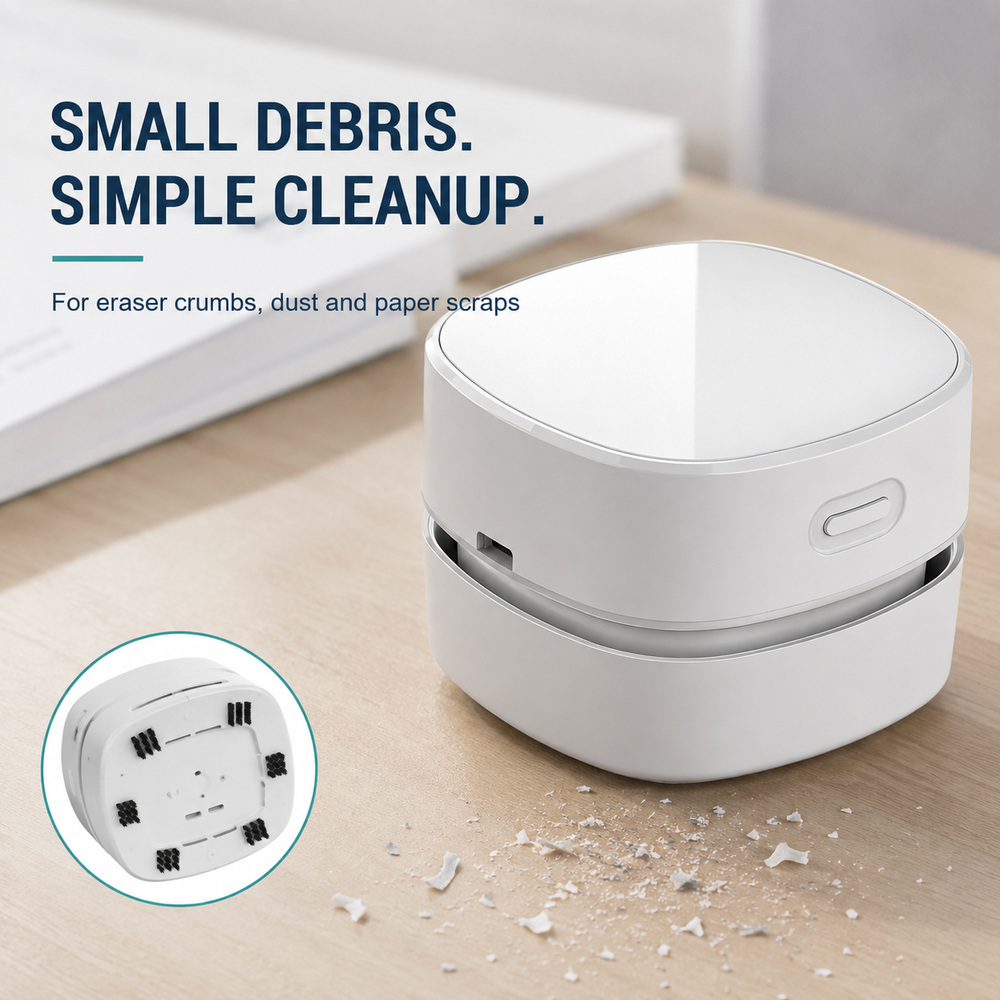 Aspiradora de Escritorio Portá - Mini Desktop Vacuum Cleaner For Eraser Dust reseña y precio