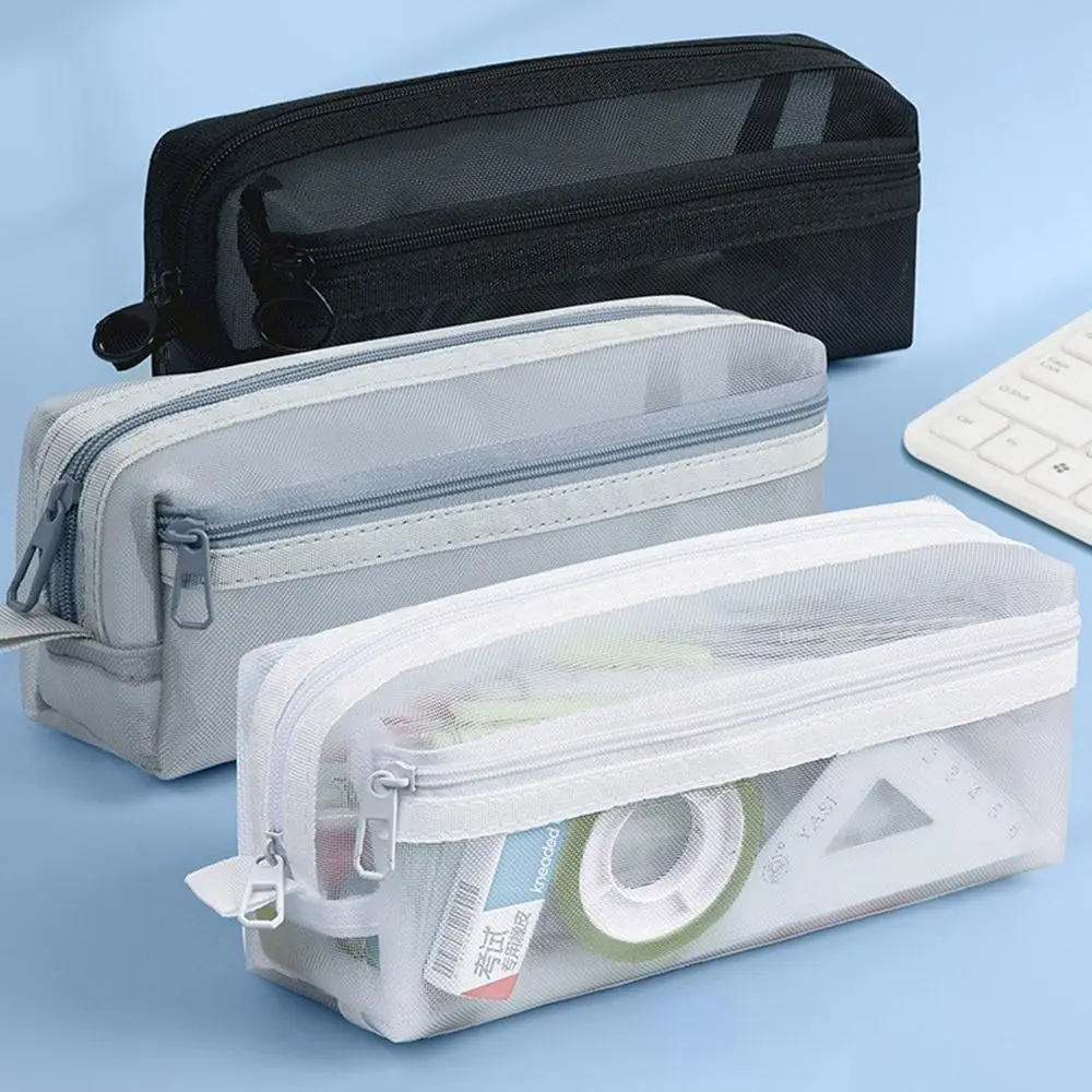 Organizador de bolígrafos de m - Clear Mesh Pencil Pouch For Exam reseña y precio