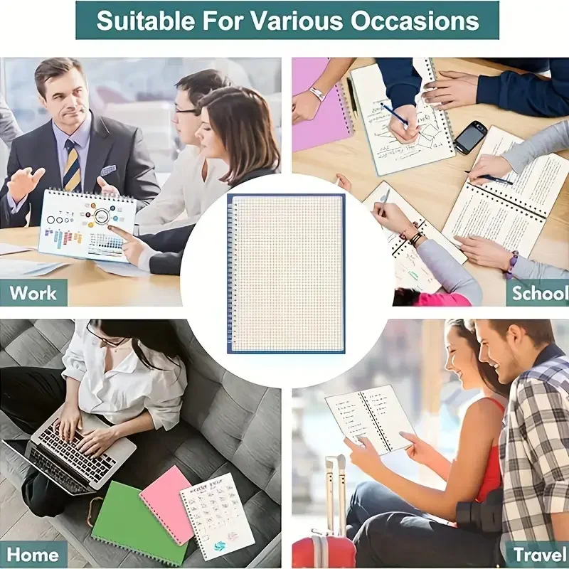 Bloc de Notas A5 con Cuadrícul - Spiral Bound Grid Notebook A5 reseña y precio