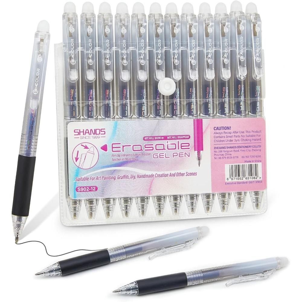 Paquete de 12 bolígrafos de ge - Retractable Eraser Pen Click reseña y precio