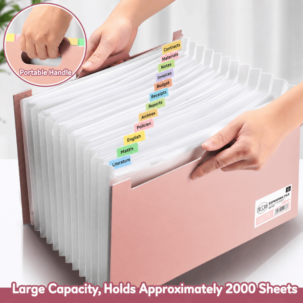 Carpeta de Archivos Expandible - Expandable Accordion File Folder 13 Pockets reseña y precio