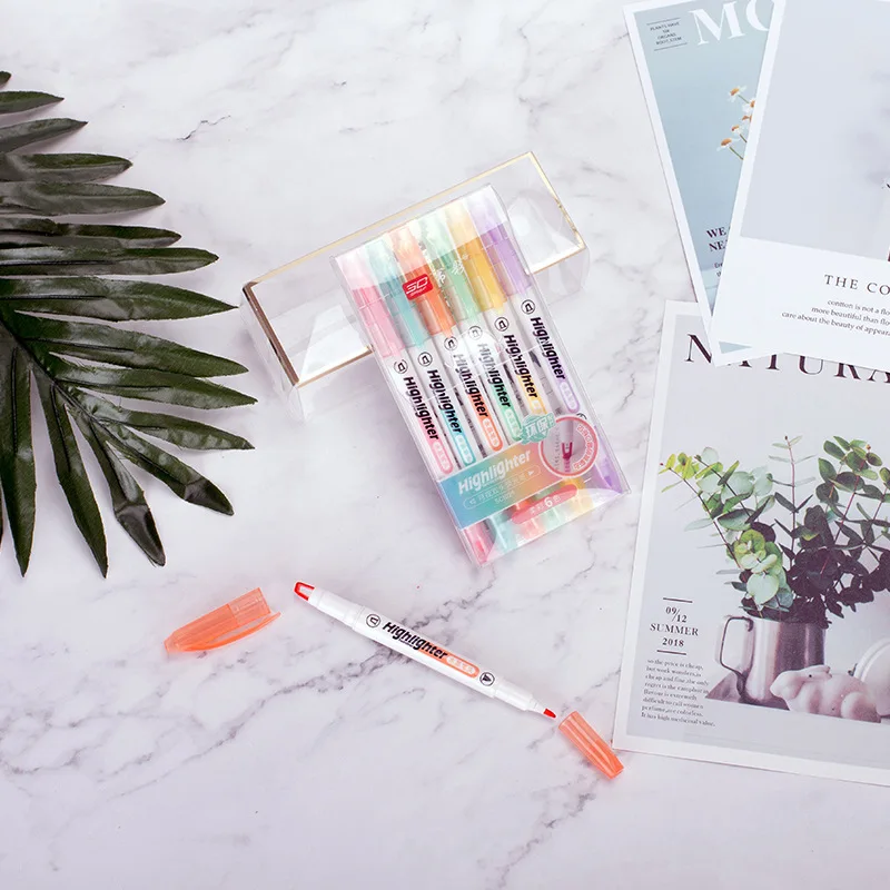 Rotulador de punta de ventana  - Pastel Highlighter Set Double Ended reseña y precio