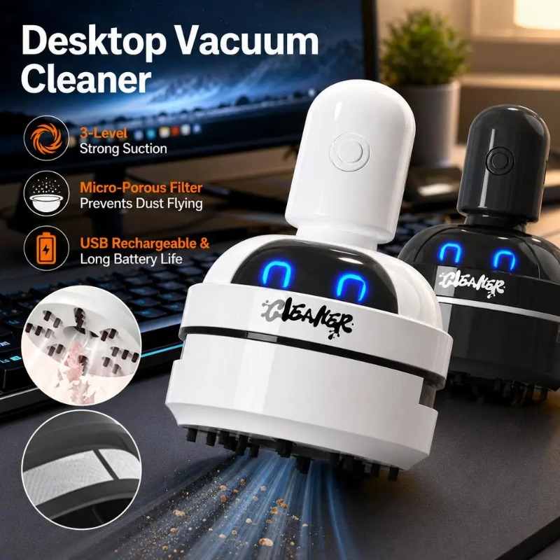 Aspiradora de escritorio, mini - Mini Desktop Vacuum Cleaner For Eraser Dust reseña y precio